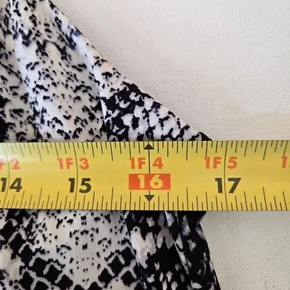 Nicole Miller Womens Snake Print Halter Sleeveless Mini Dress Black White Medium - Picture 8 of 11